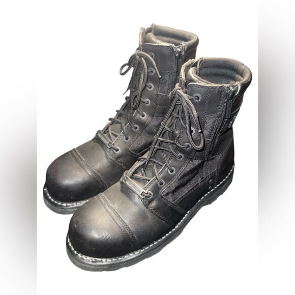 NWOT Harley-Davidson Men\'s Boxbury Military Zippers Black Men\'s Lace-Boots 10.5 main image 10